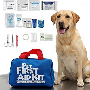 Pet First Aid Kit for Pets Dogs & Cats, 63 Piece Emergency Survival Bag for Home, Outdoor, Hiking, Travel, Camping, Emergencies product image