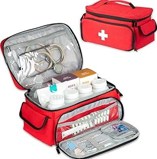 Empty First Aid Bag – Portable Medical Storage Organizer with Large Capacity, First Aid Kit Case for Travel, Home, Office, Car, Outdoor, Camping, Hiking, School product image