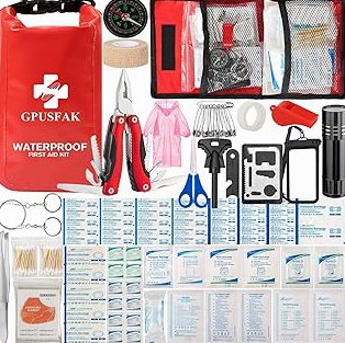 Car First Aid Kits 275Pcs Survival Gear Home Travel Size Small Emergency Kit Tactical Hiking EVA Camping Essentials Backpack Sports Office Boat Urgent Accident product image