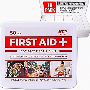 400 Pieces All-Purpose First Aid Kit - Organized Dual-Layer Wall - Professional Medical Kit for Home, Car, Camping, Travel, Office, Outdoor, Business & Sports product image