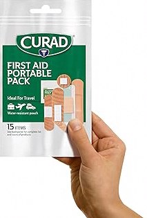 Mini First Aid Kit - 150 Piece Small Waterproof Hard Shell Medical Kit for Home, Car, Travel, Camping, Truck, Hiking, Sports, Office, Vehicle & Outdoor Emergencies- Small First Aid Medical Kit (Red) product image