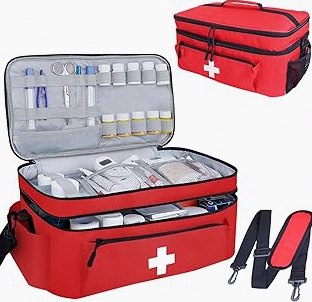 EVERLIT Pocket-Aid Mini First Aid Kit | Compact, Portable Hard-Shell Cases of 50 Items | Cuts, Scrapes, Wound Care Essentials for Travel, Outdoor, School, Camping, Home, Office (12 Packs | 600 Pcs) product image