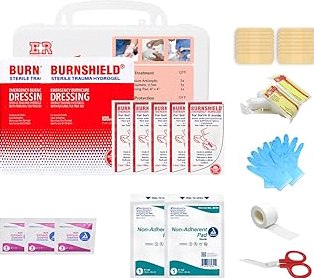 Mini First Aid Kit - 120 Piece Small Waterproof Hard Shell Medical Kit for Car, Home, Office, Travel, Camping, Sports, Outdoor, School - Emergency First Aid Supplies and Survival Kit (Black) product image