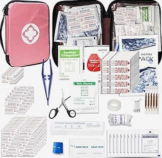 First Aid Bag Empty Large Medical Bag with Shoulder Strap 16”x 9½” x 7” Medicine Organizer Box Travel First Aid kit Emergency Supplies Storage Bag for Car, Home, Office, Outdoor (Red) product image