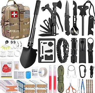 Professional Trauma First Aid Kit - Military-Grade Labelled Compartments & MOLLE System for Workplace, Outdoor, Car, Boat, Hurricane Emergencies 265 Piece Emergency Necessities Kits product image