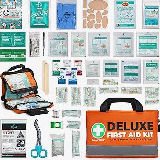 Swiss Safe 2-in-1 First Aid Kit for Car, Travel & Home, Businesses - Bonus Mini Kit for Medical Emergency Aid, Survival, Camping - 200 Pcs, Medium FAK product image